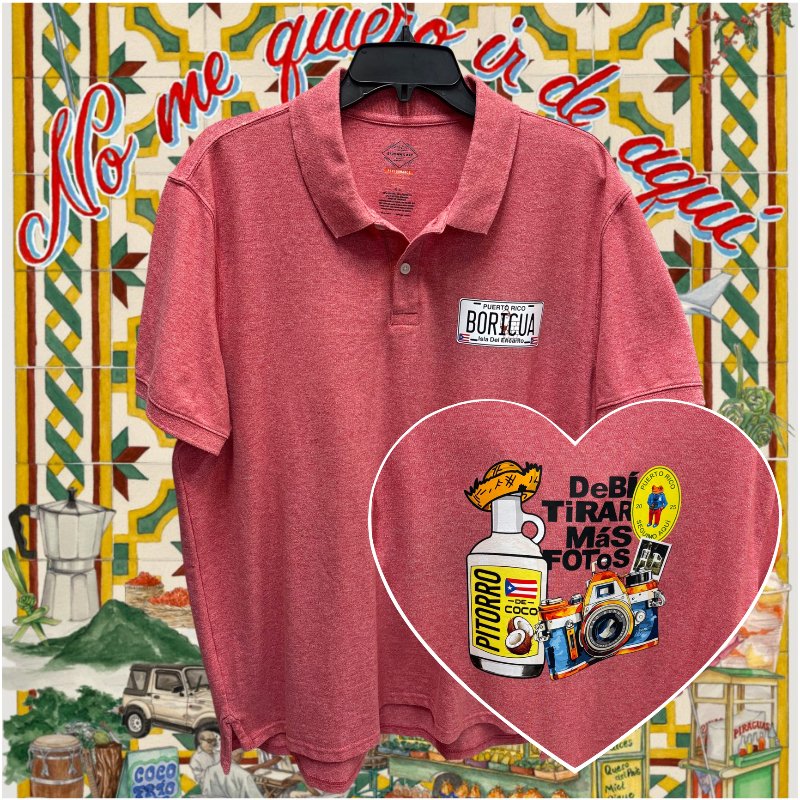 Upcycled Men’s Polo – Bad Bunny Edition XL