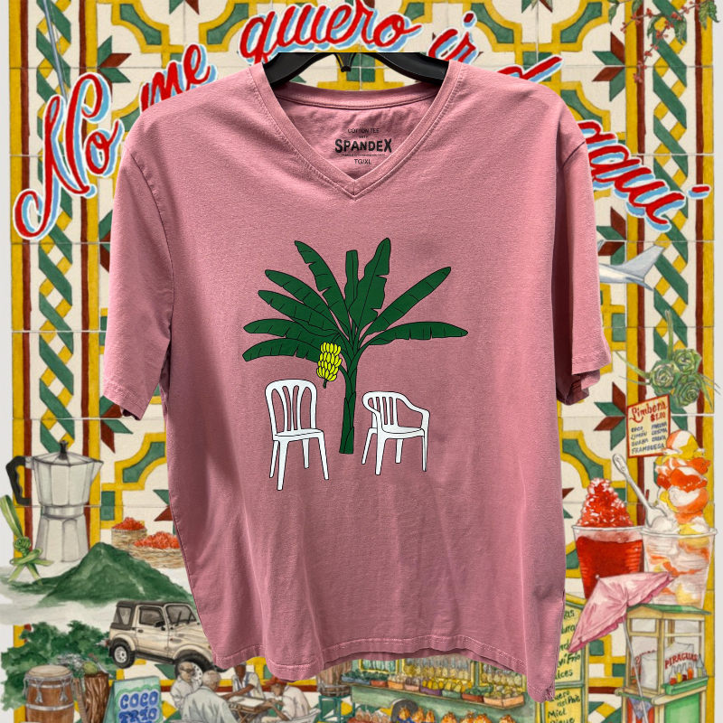 Upcycled Slim Fit V Neck Bad Bunny Inspire