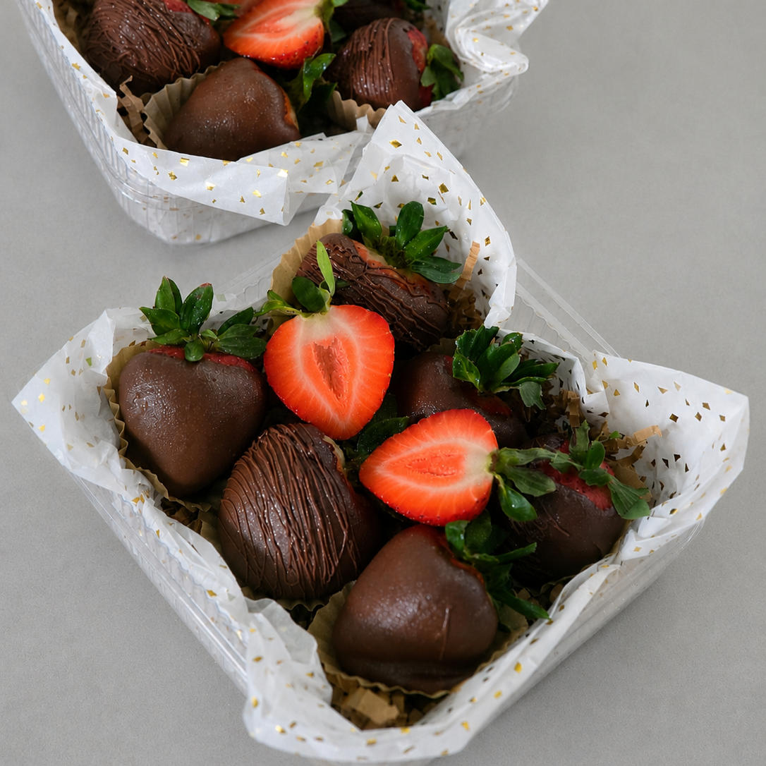 (6) Fresas con chocolate