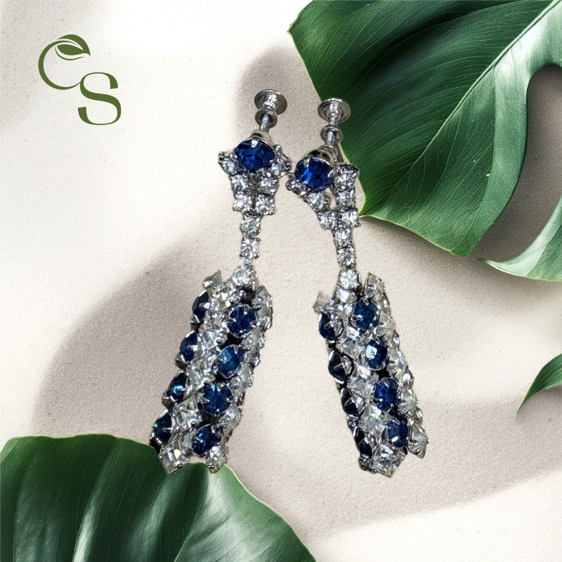 Pendientes Vintage “Silver-Blue Elegance”