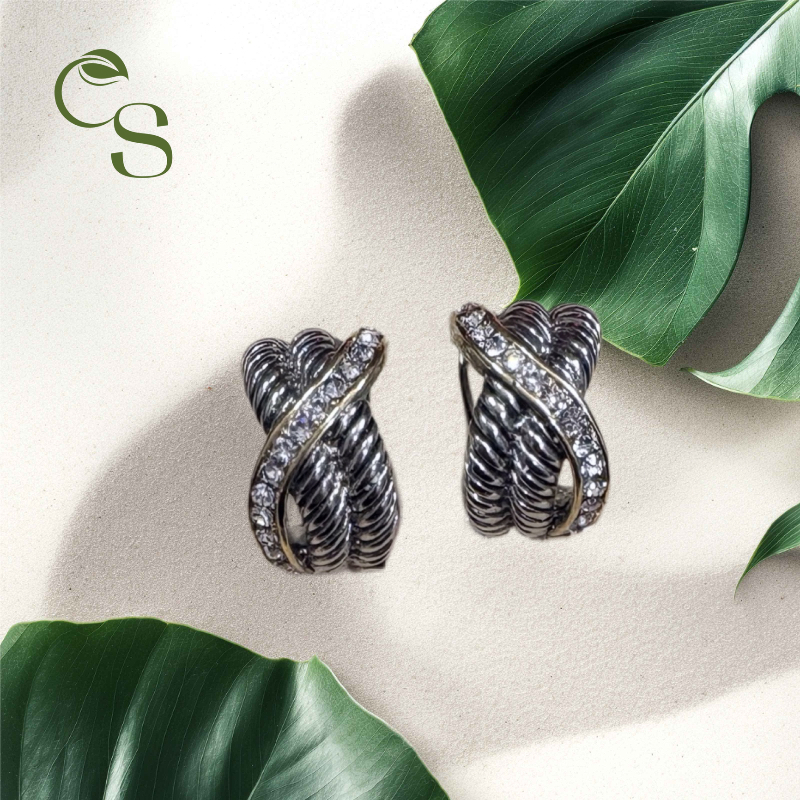Elegant Silver and Gold Women's Earrings