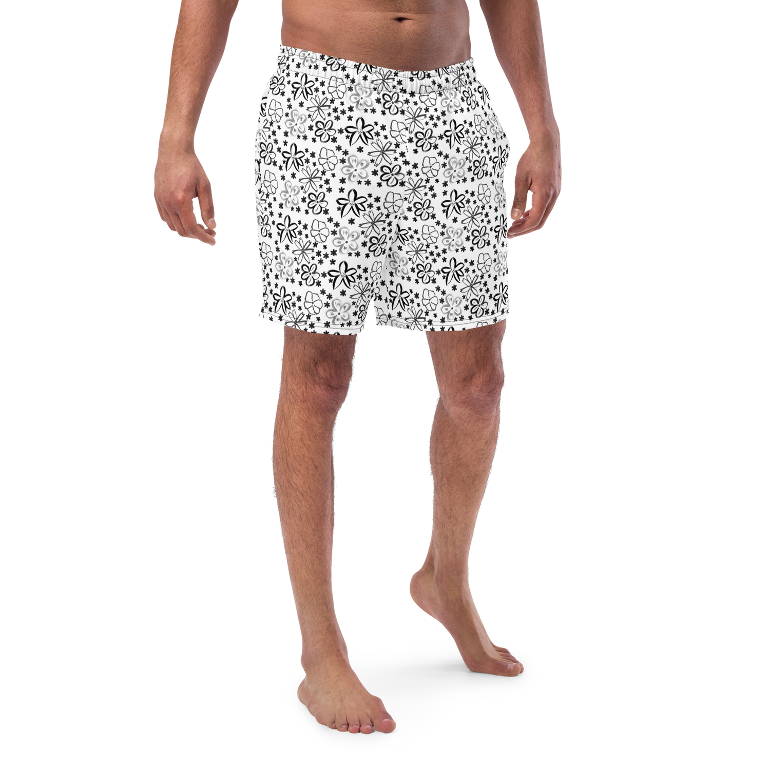 BoriFlora Negro/Blanco All-Over Print Recycled